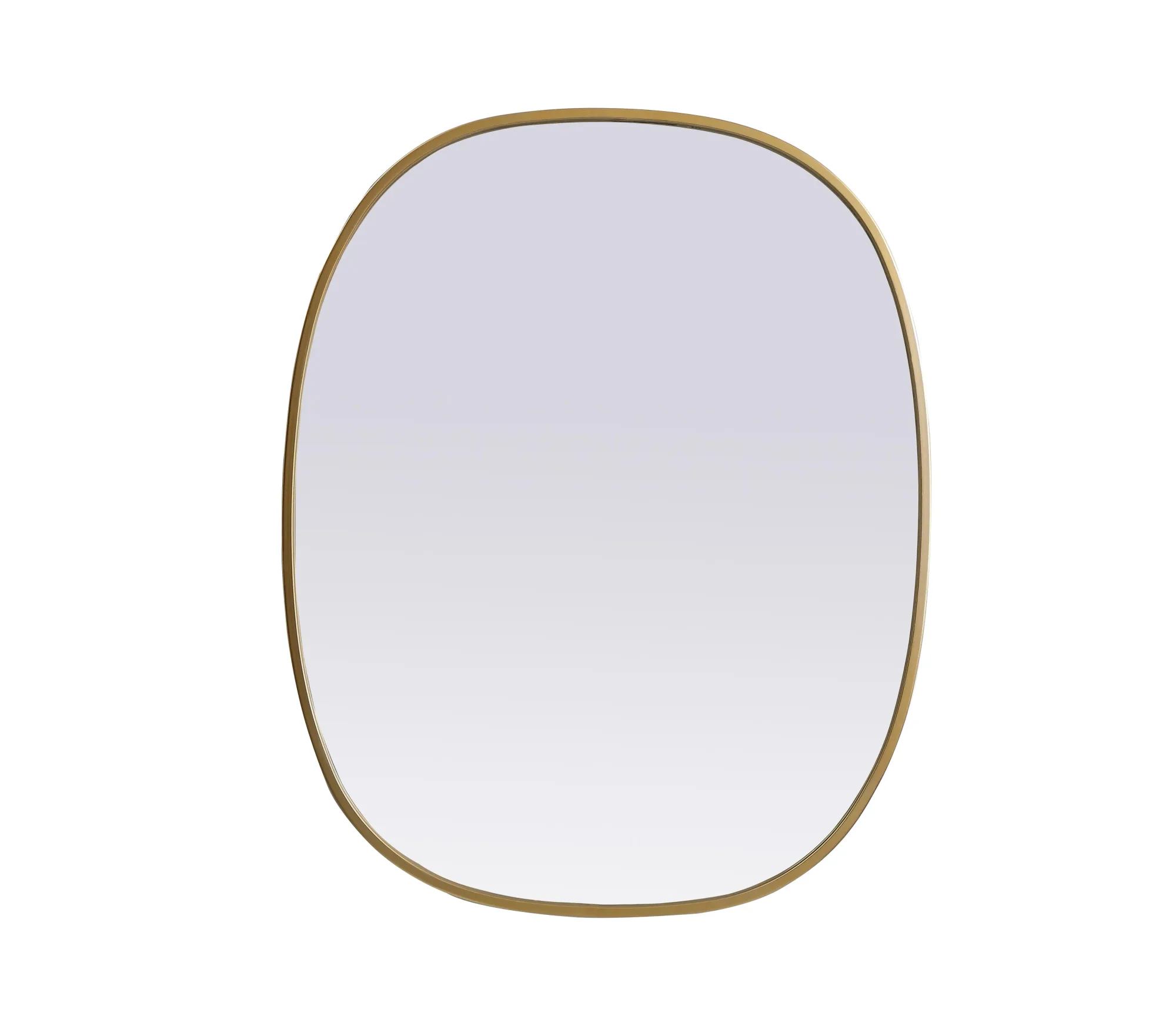 Brynn 24" x 30" Rounded Corner Mirror in Brass