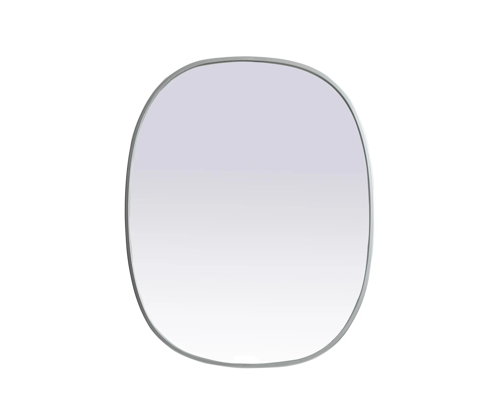 Brynn 24" x 30" Rounded Corner Mirror in Silver