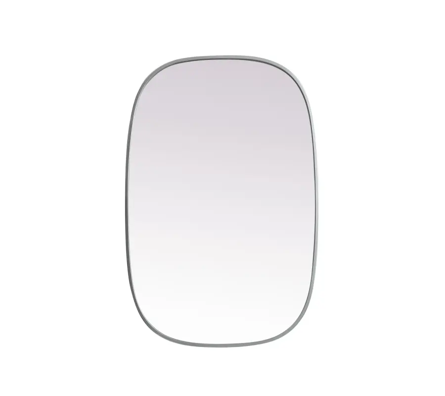 Brynn 24" x 36" Rounded Corner Wall Mirror in Silver - Image 1