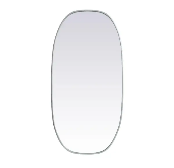 Crafted of metal, this mirror strikes a rounded corner silhouette. Instantly open up any space in your home with this minimalist wall-mounted mirror. Its slender, clean-lined frame sports a classic finish, while the glass mirror within features a flat, for a brilliant reflection, letting the light bounce off to expand your space. Designed in an oblong shape, this metal-frame mirror showcases in the three available satin finishes in black, brass, or silver. Mount this work of art in any room of your choice for added visual impact. Collection: Brynn Rooms: living room, entryway, bathroom, office Finish: Silver Width: 1.00" Height: 48.00" Length: 24.00" Weight: 20.00 lb Material: iron and MDF Country of Origin: China Manufacturer Warranty: 1 year limited