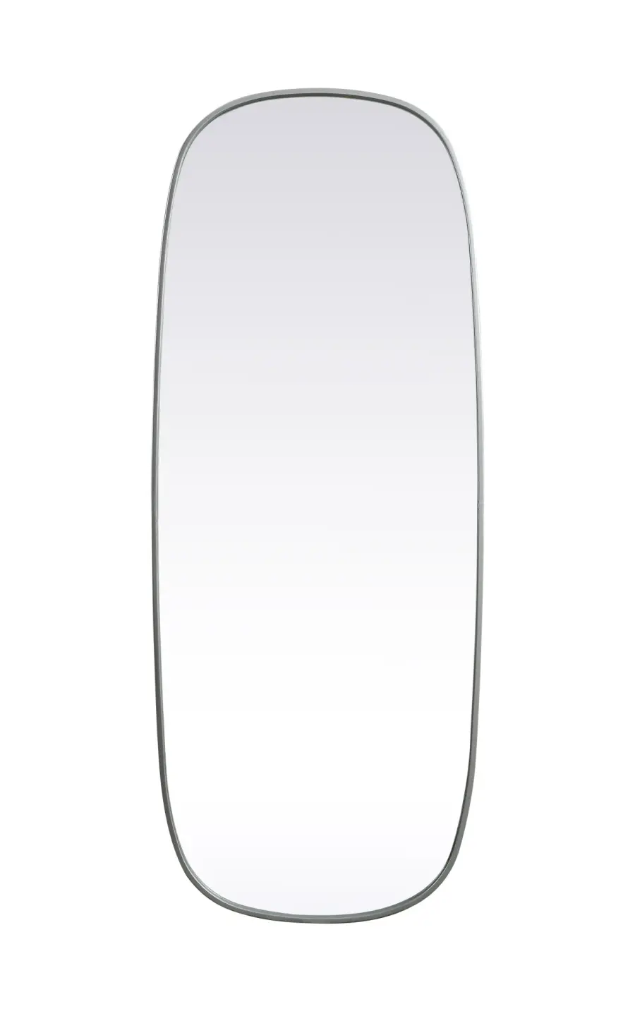 Brynn 24" x 60" Rounded Corner Mirror in Silver - Image 1