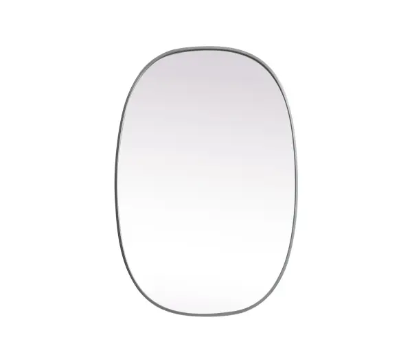 Crafted of metal, this mirror strikes a rounded corner silhouette. Instantly open up any space in your home with this minimalist wall-mounted mirror. Its slender, clean-lined frame sports a classic finish, while the glass mirror within features a flat, for a brilliant reflection, letting the light bounce off to expand your space. Designed in an oblong shape, this metal-frame mirror showcases in the three available satin finishes in black, brass, or silver. Mount this work of art in any room of your choice for added visual impact. Collection: Brynn Finish: Silver Width: 27.00" Height: 40.00" Length: 40.00" Weight: 18.00 lb Material: iron and MDF Country of Origin: China Manufacturer Warranty: 1 year limited