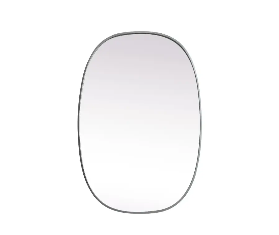 Brynn 27" x 40" Rounded Corner Mirror in Silver - Image 1