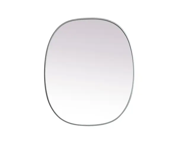 Crafted of metal, this mirror strikes a rounded corner silhouette. Instantly open up any space in your home with this minimalist wall-mounted mirror. Its slender, clean-lined frame sports a classic finish, while the glass mirror within features a flat, for a brilliant reflection, letting the light bounce off to expand your space. Designed in an oblong shape, this metal-frame mirror showcases in the three available satin finishes in black, brass, or silver. Mount this work of art in any room of your choice for added visual impact. Collection: Brynn Finish: Silver Width: 30.00" Height: 36.00" Length: 36.00" Weight: 18.00 lb Material: iron and MDF Country of Origin: China Manufacturer Warranty: 1 year limited