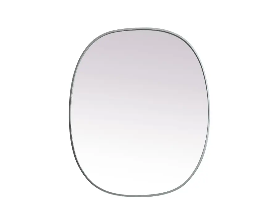 Brynn 30" x 36" Rounded Corner Mirror in Silver - Image 1