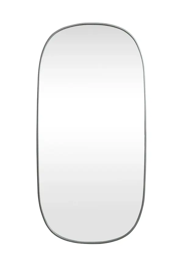 Crafted of metal, this mirror strikes a rounded corner silhouette. Instantly open up any space in your home with this minimalist wall-mounted mirror. Its slender, clean-lined frame sports a classic finish, while the glass mirror within features a flat, for a brilliant reflection, letting the light bounce off to expand your space. Designed in an oblong shape, this metal-frame mirror showcases in the three available satin finishes in black, brass, or silver. Mount this work of art in any room of your choice for added visual impact. Collection: Brynn Rooms: living room, entryway, bathroom, office Finish: Silver Width: 1.00" Height: 60.00" Length: 30.00" Weight: 31.00 lb Material: iron and MDF Country of Origin: China Manufacturer Warranty: 1 year limited