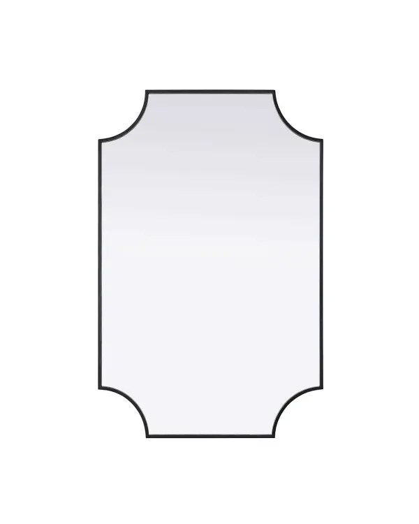 Specification Sheet
Dimensions
Width: 27"
Height: 42"
Depth: 0.4"
Specifications
Assembly Required: No
Distressed Finish: No
Finish (Color): Black
Mirror Material: Iron
Frameless: no
Hardware Finish: Black
Harware Material: Iron
Mirror Frame Shape: irregular
Mirror Hanging Orientation: Horizontal and vertical
Mirror Mounting: Metal Inset hanger
Product Shape: Rectangle
Product Type: Decorative Mirrors
Product Warranty: 1 year limited
25
Wire Included: No
Shipment type: Small Parcel