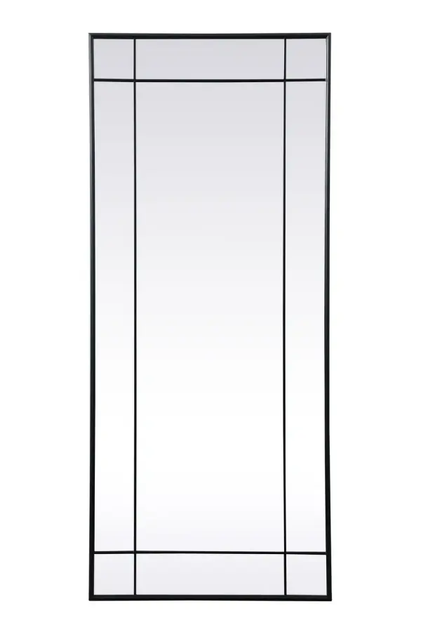 Our French panel mirror brings elegance to your living space with its timeless design, crafted from durable iron and high-quality glass. Its versatile hanging options allow you to place it horizontally or vertically, and the attached metal cleats simplify installation. Supported by a sturdy MDF backing, the mirror ensures stability, and its clear reflection without beveling makes it suitable for various settings. Beyond its decorative charm, it serves a practical purpose by enhancing natural light. With easy installation, this mirror is ideal for any room, adding a touch of charm and character. Its timeless aesthetic and clear, distortion-free vision make it a lasting and functional addition to your home, whether hung on the wall or used as a leaning mirror. Collection: Viola Rooms: entry way, living room, dining room, bathroom, bedroom, office Finish: Black Width: 70.00" Height: 1.00" Length: 30.00" Weight: 50.00 lb Material: Iron and MDF Country of Origin: China Manufacturer Warranty: 1 year limited