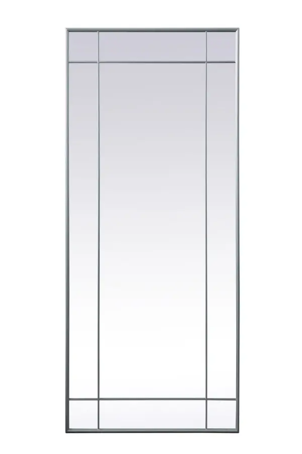 Our French panel mirror brings elegance to your living space with its timeless design, crafted from durable iron and high-quality glass. Its versatile hanging options allow you to place it horizontally or vertically, and the attached metal cleats simplify installation. Supported by a sturdy MDF backing, the mirror ensures stability, and its clear reflection without beveling makes it suitable for various settings. Beyond its decorative charm, it serves a practical purpose by enhancing natural light. With easy installation, this mirror is ideal for any room, adding a touch of charm and character. Its timeless aesthetic and clear, distortion-free vision make it a lasting and functional addition to your home, whether hung on the wall or used as a leaning mirror. Collection: Viola Rooms: entry way, living room, dining room, bathroom, bedroom, office Finish: Silver Width: 70.00" Height: 1.00" Length: 30.00" Weight: 50.00 lb Material: Iron and MDF Country of Origin: China Manufacturer Warranty: 1 year limited