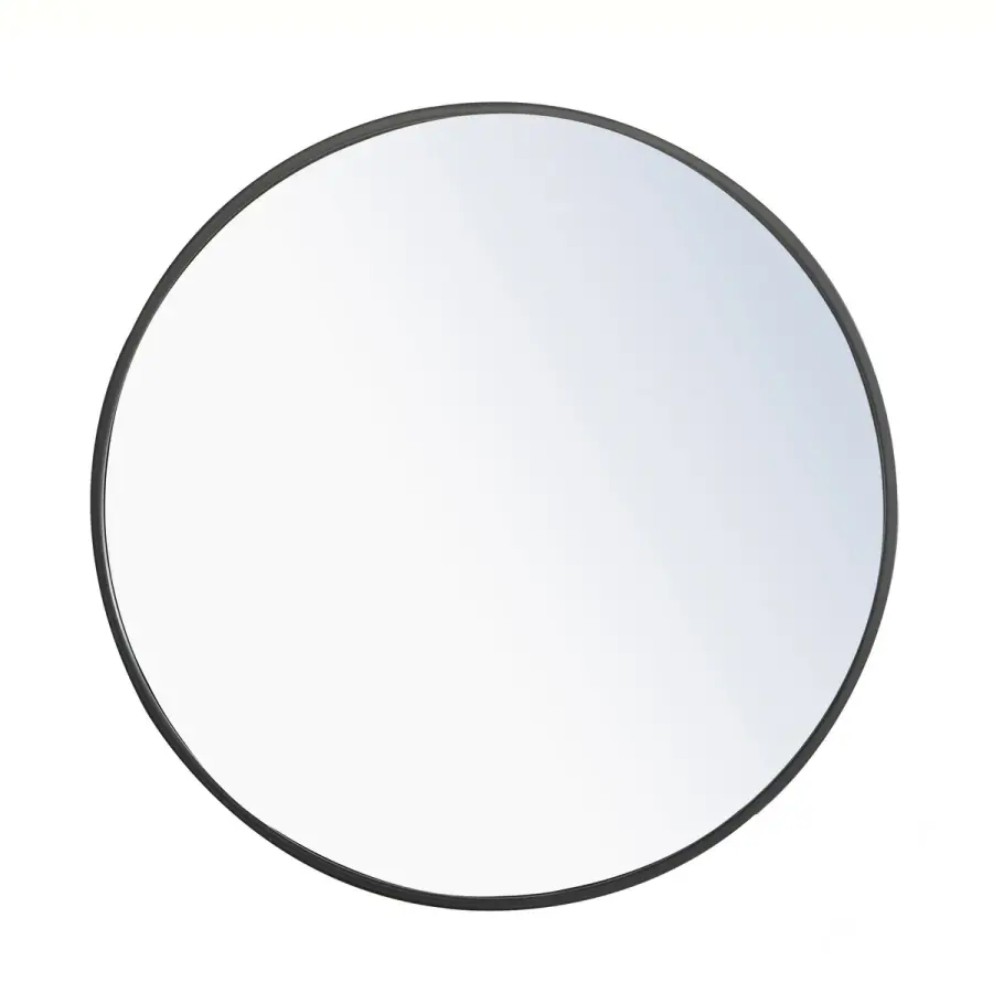 Eternity Round Mirror in Black