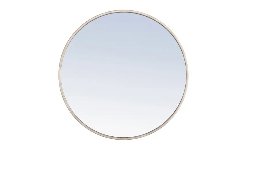 Eternity Round Mirror in Silver