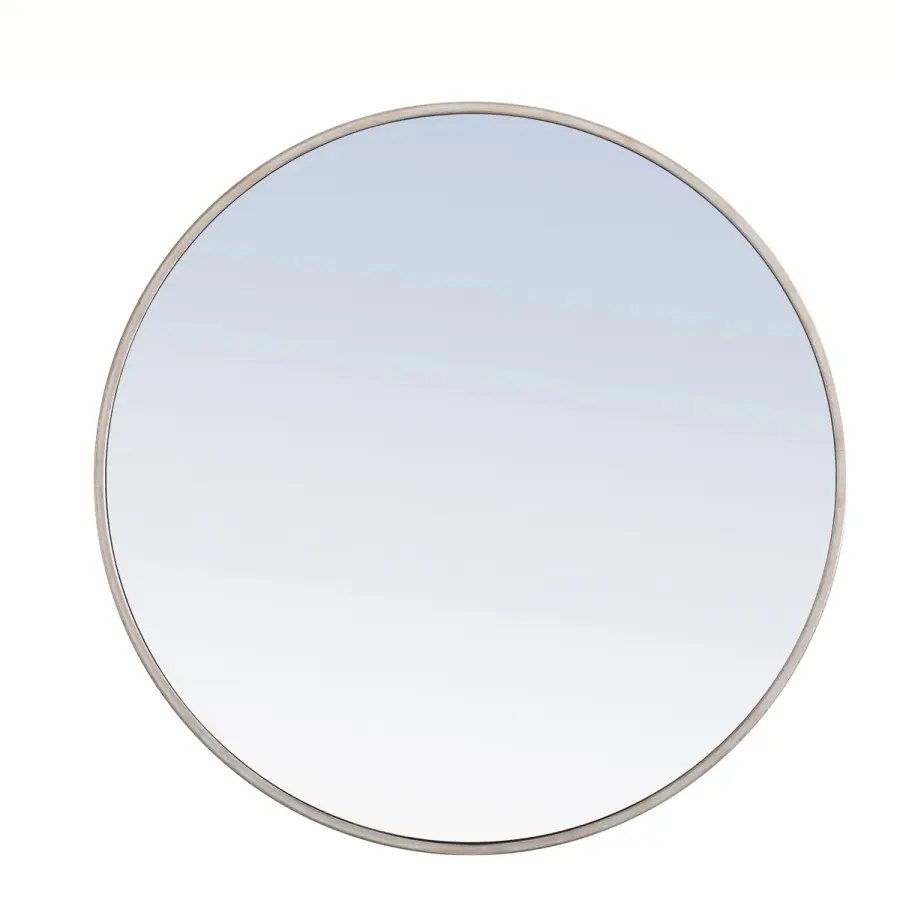 Eternity 28" Round Mirror in Silver