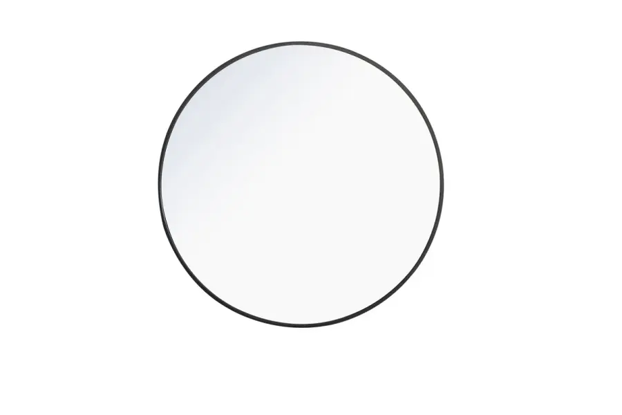 Eternity Round Mirror in Black