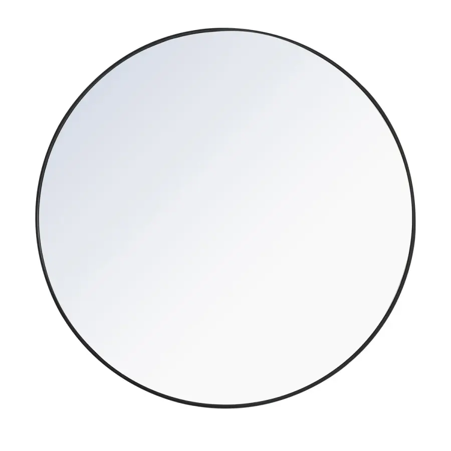 Eternity 48" Round Mirror in Black