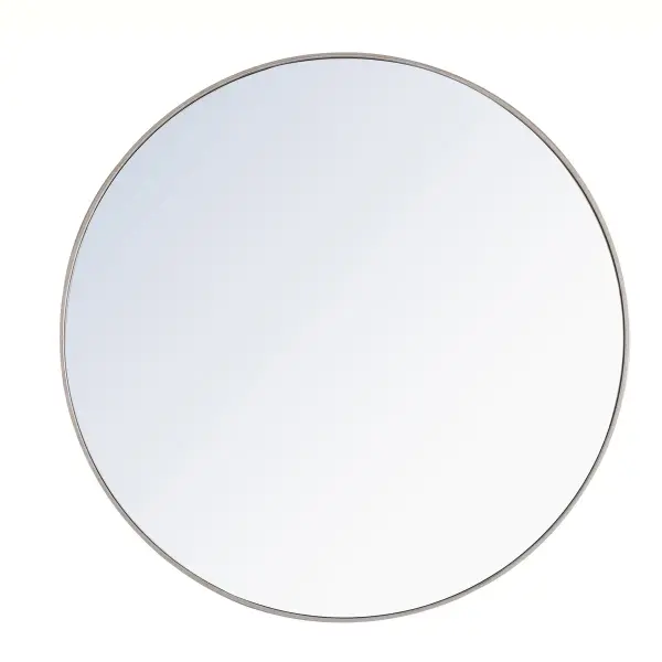 Eternity 48" Round Mirror in Silver