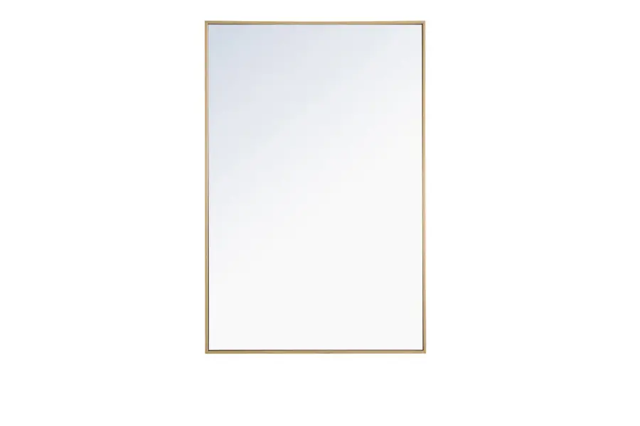 Monet Rectangular Mirror in Brass