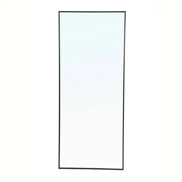 The classic clean and straight lines of this large rectangular mirror provide you with a timeless and elegant look to accent any room, hallway or over a double vanity in your home or office, featuring an ultra-thin black metal frame in deep profile, refecting a minimalist's design and industrial styling. To ensure your home safety, we uses metal hanger bar that are securely welded to the back of the metal frame. We recommend using suitable heavy duty picture/mirror hooks, selecting the best type of fixing for the particular wall you wish to hang the mirror on. Measurement: 30x72, hang vertical or horizontal. Collection: Monet Rooms: living Room, Office, Bedroom, entry way, bathroom Finish: Black Width: 1.00" Height: 72.00" Length: 30.00" Weight: 43.00 lb Extension from Wall: 0.16" Material: iron,glass, wood Country of Origin: China Manufacturer Warranty: 1 year limited Spec Sheet
