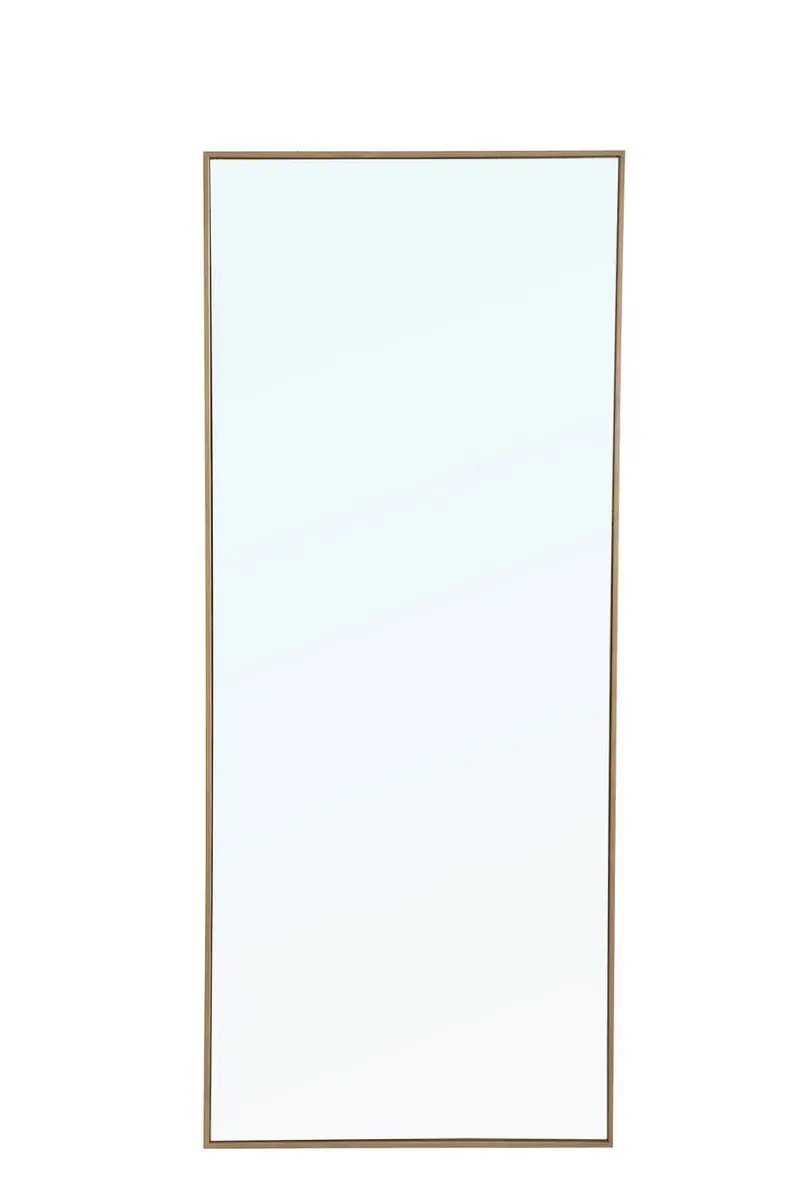 Monet Large Rectangular Mirror in Brass