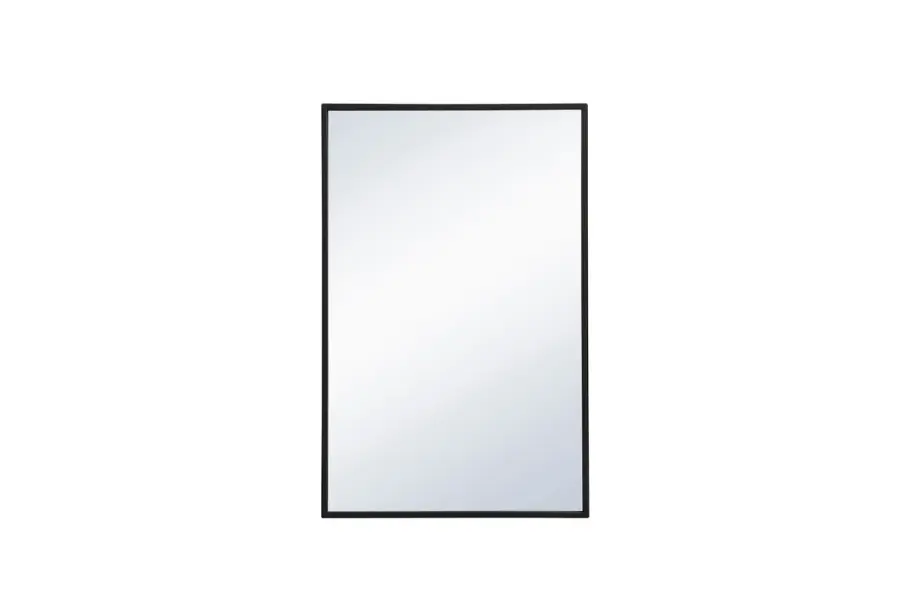 Monet 28" x 18" Rectangular Mirror in Black