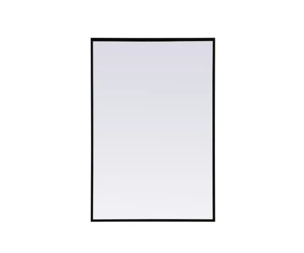 Eternity 24" x 36" Rectangular Wall Mirror in Black