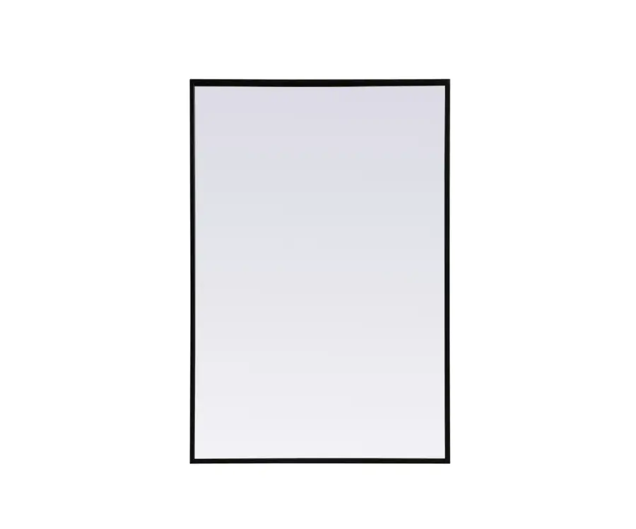 Eternity 24" x 36" Rectangular Wall Mirror in Black