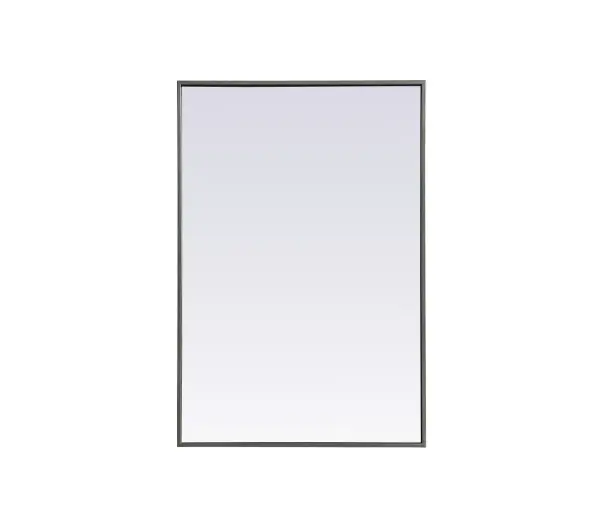 Eternity 24" x 36" Rectangular Wall Mirror in Silver