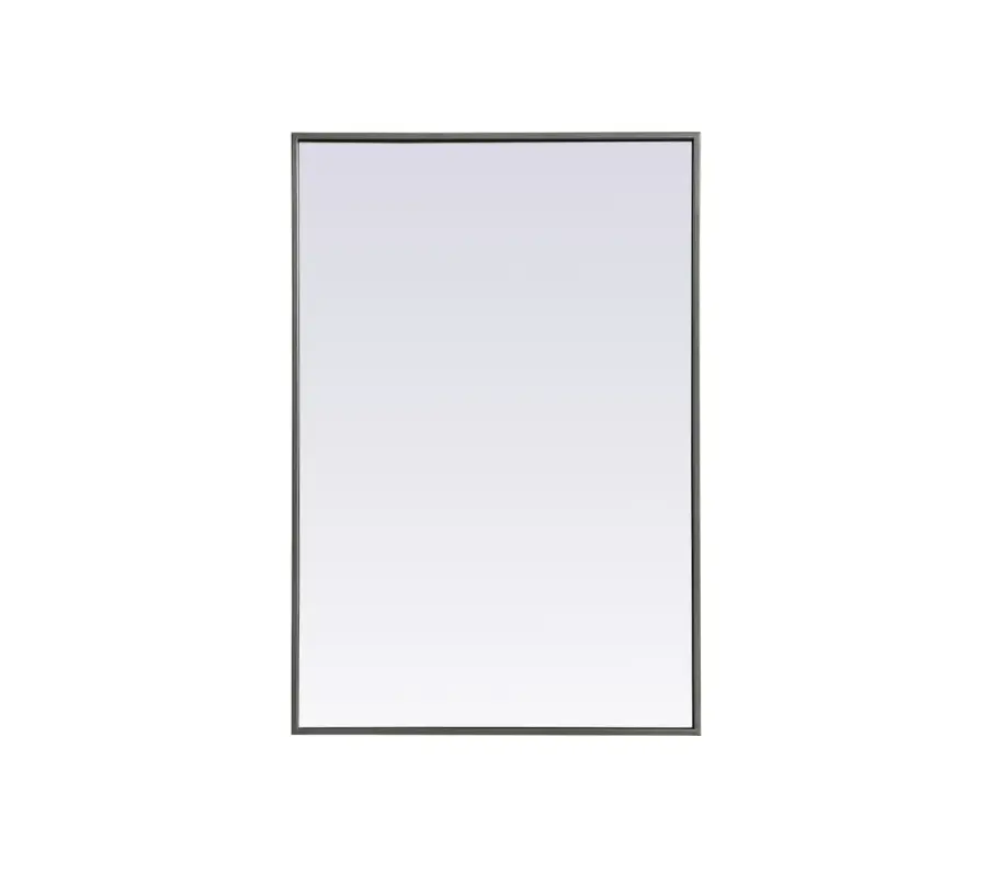 Eternity 24" x 36" Rectangular Wall Mirror in Silver
