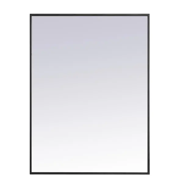 Add elegance and simple form into your home while expanding visual space. This versatile rectangular mirror can be oriented vertically or horizontally, and its slender metal frame comes in a black, brass, or Silver finish. Available in a variety of sizes, this mirror offers you a plethora of design options--whether it overlooks your home in the foyer, bathroom, or bedroom, its stylish modernity will please all. Collection: Monet Rooms: living room, dining room, bedroom, bathroom, foyer Finish: Black Width: 1.00" Height: 36.00" Length: 27.00" Weight: 15.00 lb Extension from Wall: 0.16" Material: iron, glass, wood Country of Origin: China Manufacturer Warranty: 1 year limited Spec Sheet