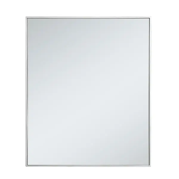 Add elegance and simple form into your home while expanding visual space. This versatile rectangular mirror can be oriented vertically or horizontally, and its slender metal frame comes in a black, brass, or Silver finish. Available in a variety of sizes, this mirror offers you a plethora of design options--whether it overlooks your home in the foyer, bathroom, or bedroom, its stylish modernity will please all. Collection: Monet Rooms: living room, dining room, bedroom, bathroom, foyer Finish: Silver Width: 1.00" Height: 36.00" Length: 30.00" Weight: 17.00 lb Extension from Wall: 0.16" Material: iron, glass, wood Country of Origin: China Manufacturer Warranty: 1 year limited Spec Sheet