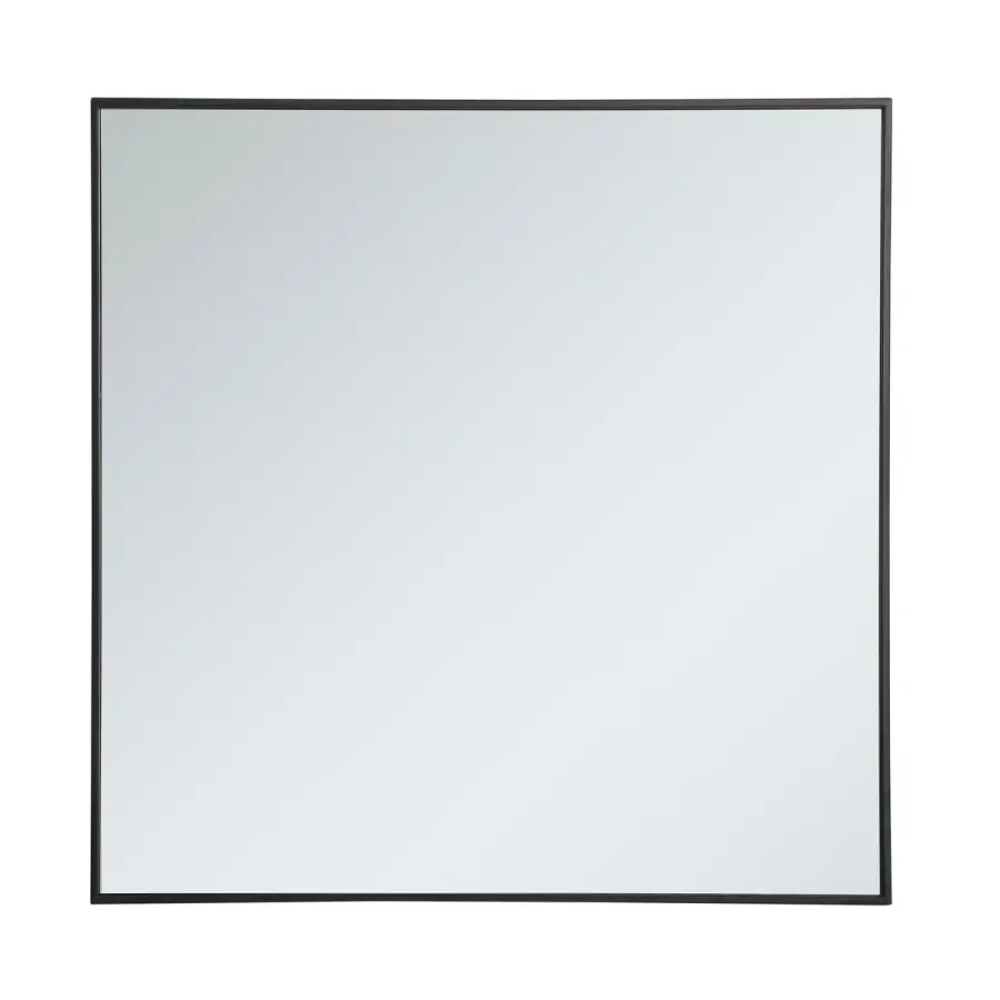 Monet 36" Square Mirror in Black