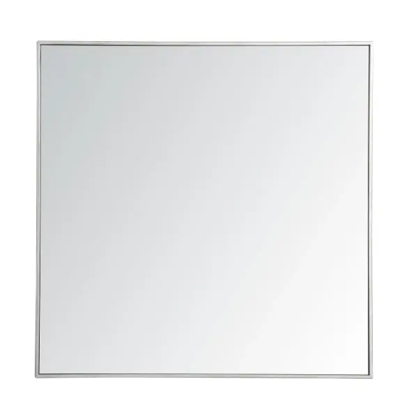 Monet 36" Square Mirror in Silver