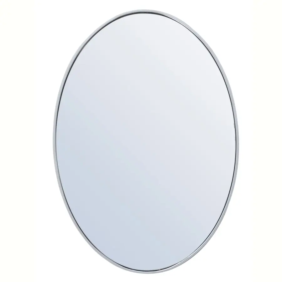 Decker Oval Mirror in Silver