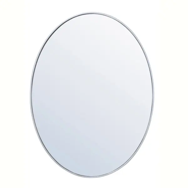 The rounded style of this mirror gives a soft edge to any room. A dreamy oval shape adds modern minimalism while expanding the visual space of your room, and the ability to hang it horizontally or vertically adds to its style versatility. The metal edge will surely compliment your home and add artful and modern sophistication. Available in a black, brass or Silver finish and comes in a variety of sizes--it's the perfect mirror for any sized home. Collection: Decker Rooms: living room, dining room, bedroom, bathroom, foyer Finish: Silver Width: 1.00" Height: 30.00" Length: 40.00" Weight: 17.00 lb Extension from Wall: 0.16" Material: iron, glass, wood Country of Origin: China Manufacturer Warranty: 1 year limited Spec Sheet
