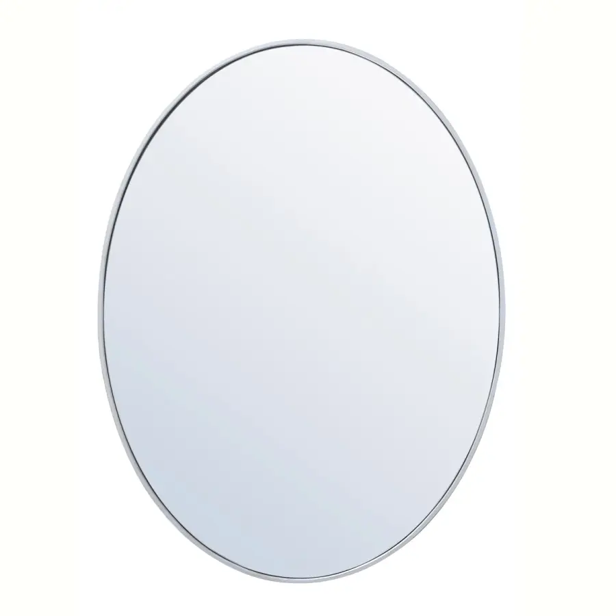 Decker Oval Mirror in Silver