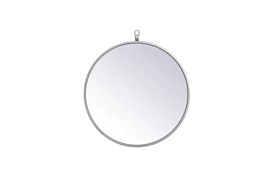 Rowan 18" Round Mirror in Silver