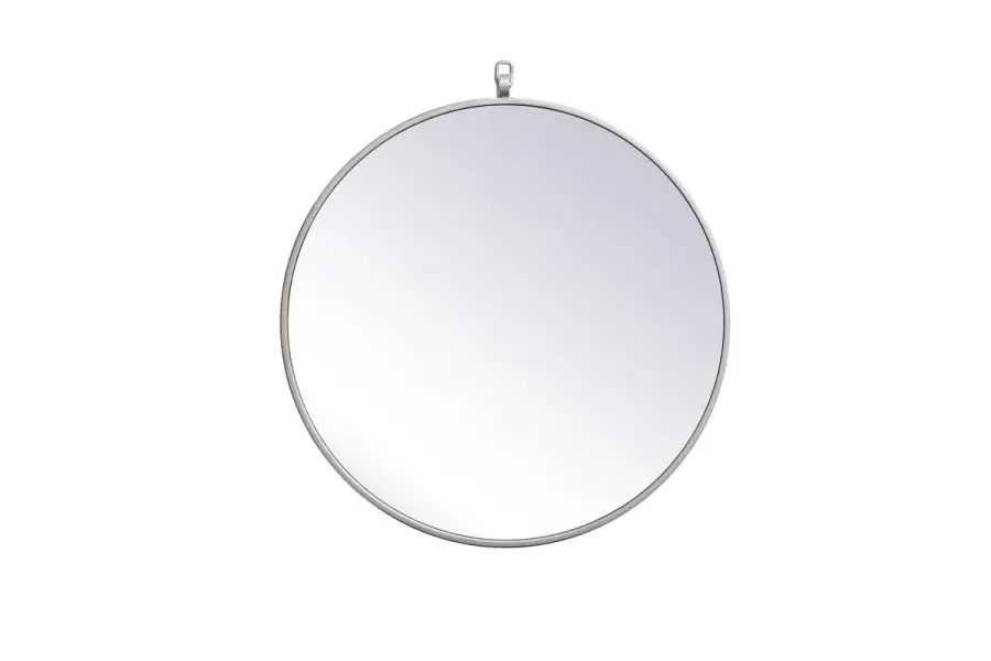 Rowan Round Mirror in Silver