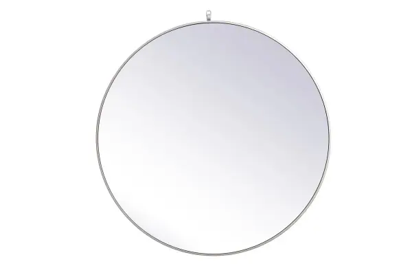 Rowan Round Mirror in Silver