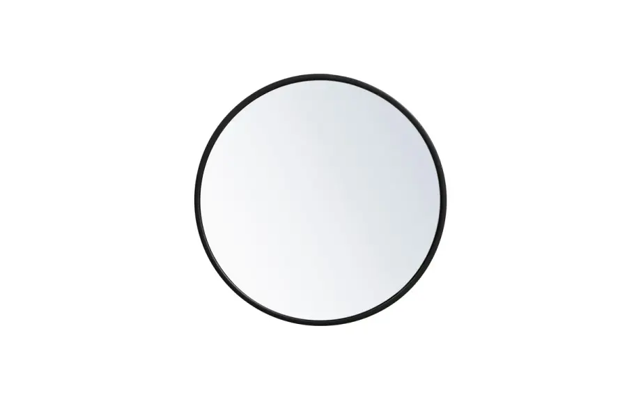 Eternity 18" Round Mirror in Black