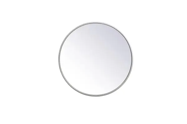Eternity 18" Round Mirror in Silver