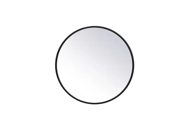 Eternity Round Mirror in Black
