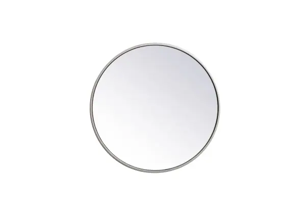 Eternity Round Mirror in Silver