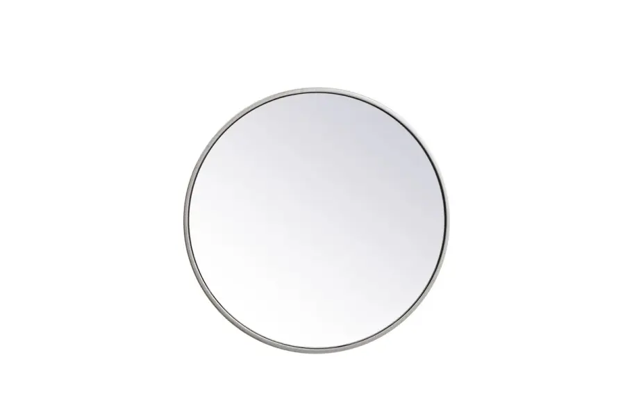 Eternity Round Mirror in Silver