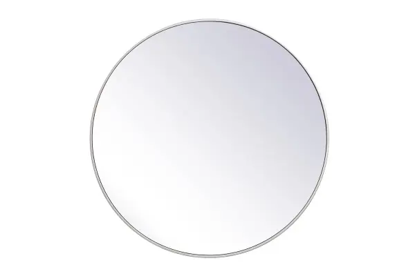 Eternity 39" Round Mirror in Silver