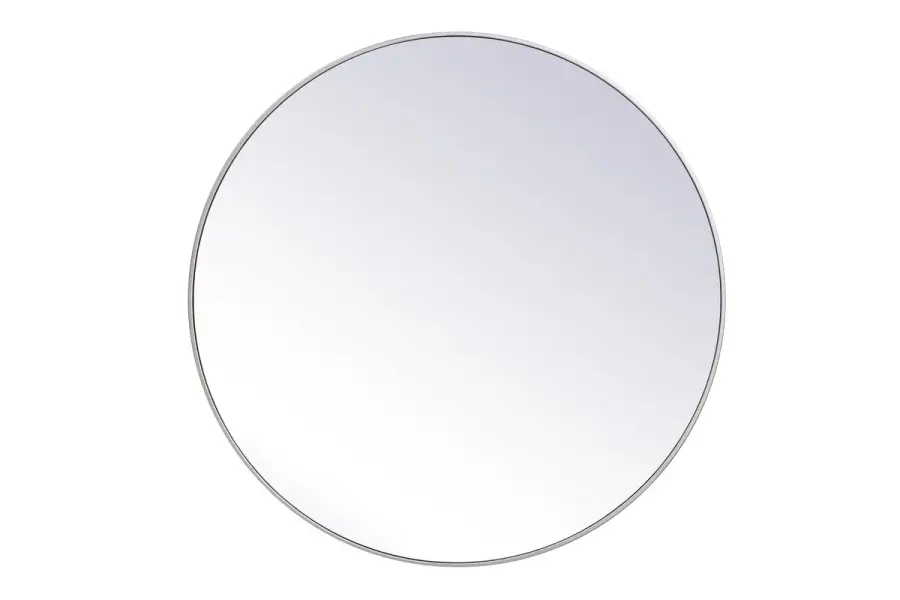 Eternity 45" Round Mirror in Silver