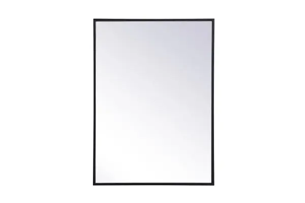 The Wyn medicine cabinet reflects a minimalist's design and trendy styling with its rust-free metal frame mirror. The classic clean and straight lines of this rectangular mirror provide you with a timeless and elegant look in your bathroom, featuring an ultra-thin metal frame in deep profile, reflecting a minimalist's design and industrial styling. Open its door to the left or right to reveal two adjustable glass shelves for storing your toiletries. There are four metal keyhole hangers installed on the back of the mirror for easy installation, mounting hardware is not included. Constructed with a manufactured wood frame for exceptional strength and durability. Collection: Wyn Rooms: bathroom Finish: Black Width: 5.00" Height: 28.00" Length: 20.00" Weight: 25.00 lb Extension from Wall: 0.16" Material: mdf, glass, metal Country of Origin: China Safety Rating: Damp Manufacturer Warranty: 1 year limited Spec Sheet