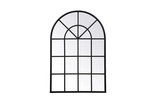 Enhance the appeal of your home or office with this contemporary mirror, slightly antiqued, featuring a thin rounded metal edges in a deep profile, reflecting a minimalist's design and trendy styling. To ensure your home safety, we use a metal hanger ring that are securely welded to the back of the metal frame , which sit on top of the frame for easy hanging. We recommend using suitable heavy duty picture/mirror hooks, selecting the best type of fixing for the particular wall you wish to hang the mirror on, using the appropriate rawl plug if required. Collection: Motif Rooms: entry way, hallway, bedroom, bathroom, living room Finish: Black Width: 1.38" Height: 41.50" Length: 28.00" Weight: 24.00 lb Extension from Wall: 0.20" Material: iron Country of Origin: China Manufacturer Warranty: 1 year limited Spec Sheet