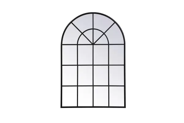 Enhance the appeal of your home or office with this contemporary mirror, slightly antiqued, featuring a thin rounded metal edges in a deep profile, reflecting a minimalist's design and trendy styling. To ensure your home safety, we use a metal hanger ring that are securely welded to the back of the metal frame , which sit on top of the frame for easy hanging. We recommend using suitable heavy duty picture/mirror hooks, selecting the best type of fixing for the particular wall you wish to hang the mirror on, using the appropriate rawl plug if required. Collection: Motif Rooms: entry way, hallway, bedroom, bathroom, living room Finish: Black Width: 1.38" Height: 53.13" Length: 36.25" Weight: 36.00 lb Extension from Wall: 0.20" Material: iron Country of Origin: China Manufacturer Warranty: 1 year limited Spec Sheet