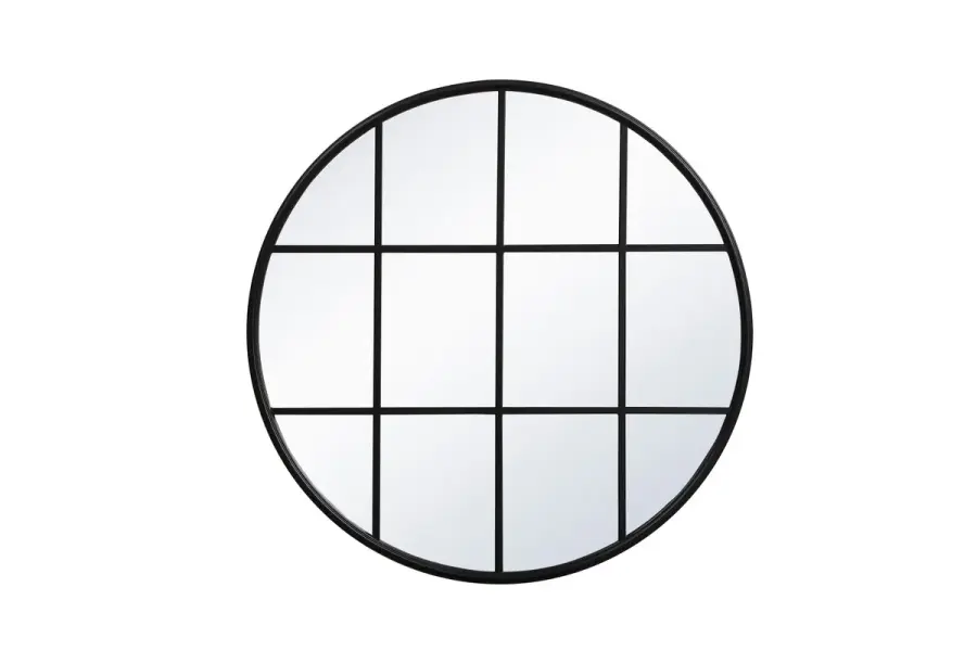 Motif 36" Round Mirror in Black