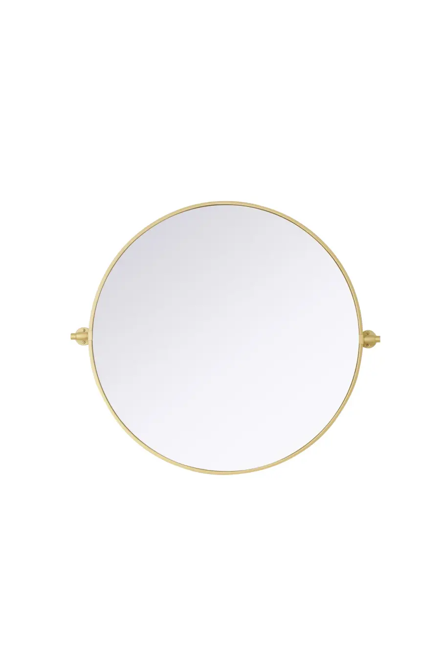 Amoura 30" Round Pivot Mirror in Brass - Image 1
