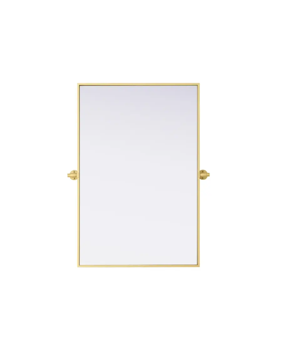 Amoura 24" x 36" Pivot Mirror in Brass - Image 1